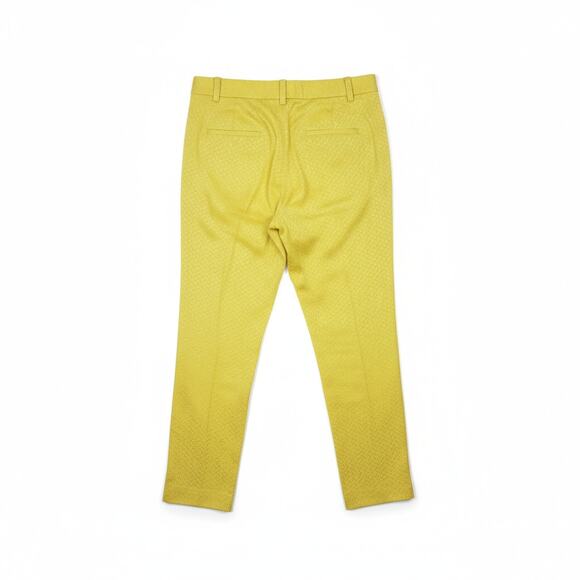 SHARON YOUNG Citrus Yellow/Chartreuse Side-Zip Ankle Pants - Size 2 - Picture 2 of 5